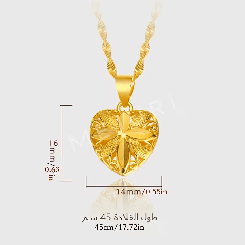 Elegant Couple Hug Pendant Necklace – Romantic Love Necklace with ear studs for Women | Gold Plated Heart Jewelry Gift for Girlfriend, Wife & Anniversary