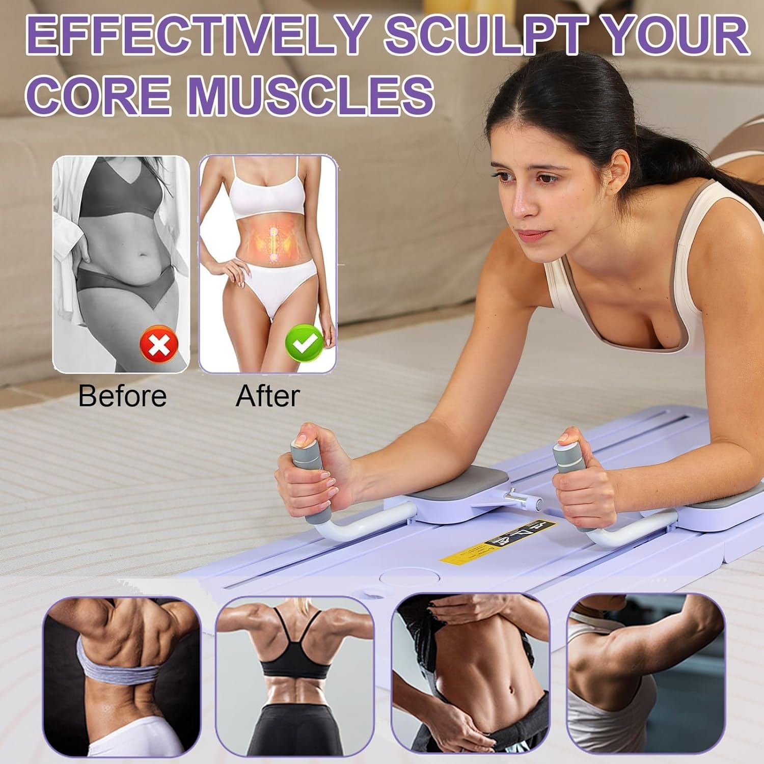 Multifunctional Abdominal Board Ab Core Trainer Abs Workout Equipment Pilates Board